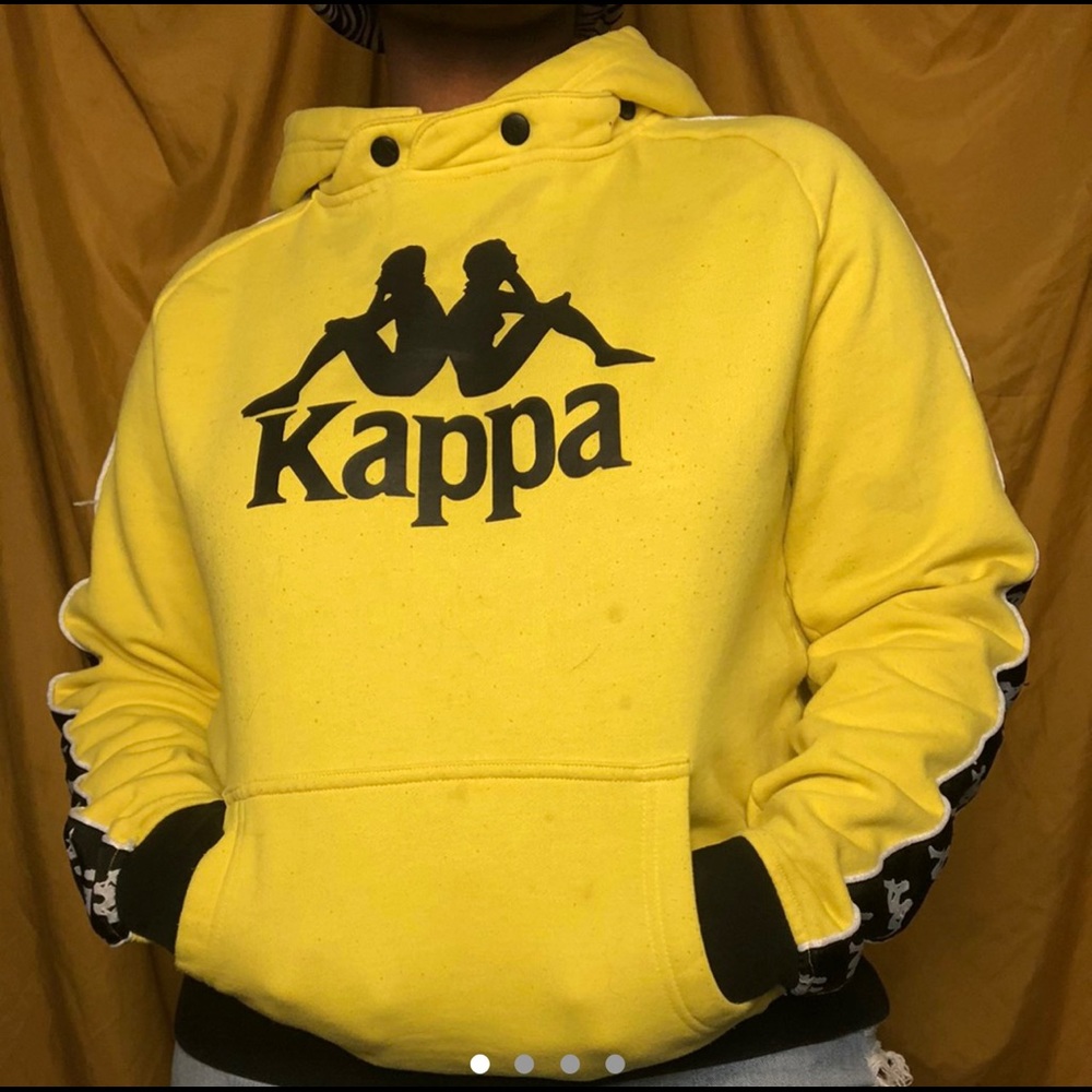 Kappa yellow sweatshirt hoodie.